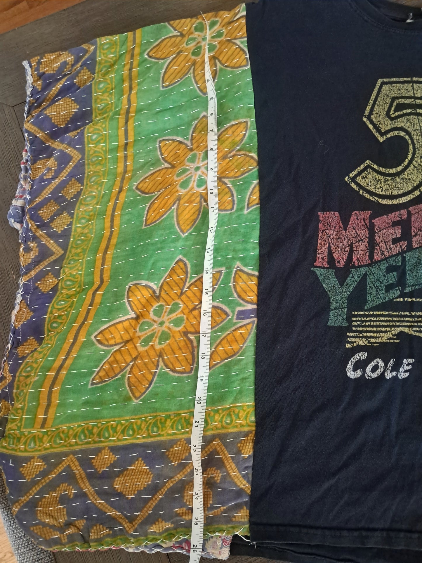 Upcycled Kantha Poncho Tee