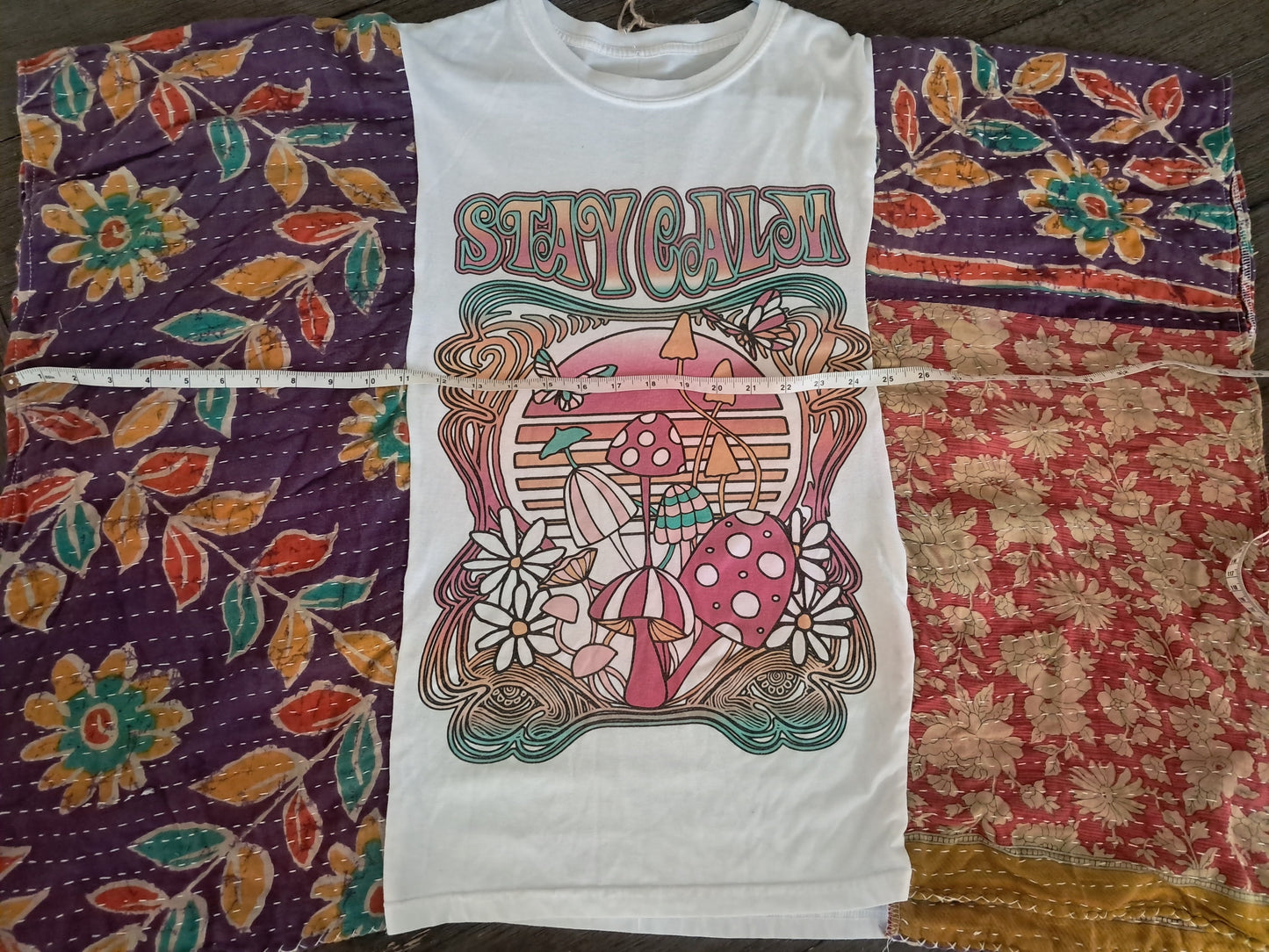 Upcycled Kantha Poncho Tee