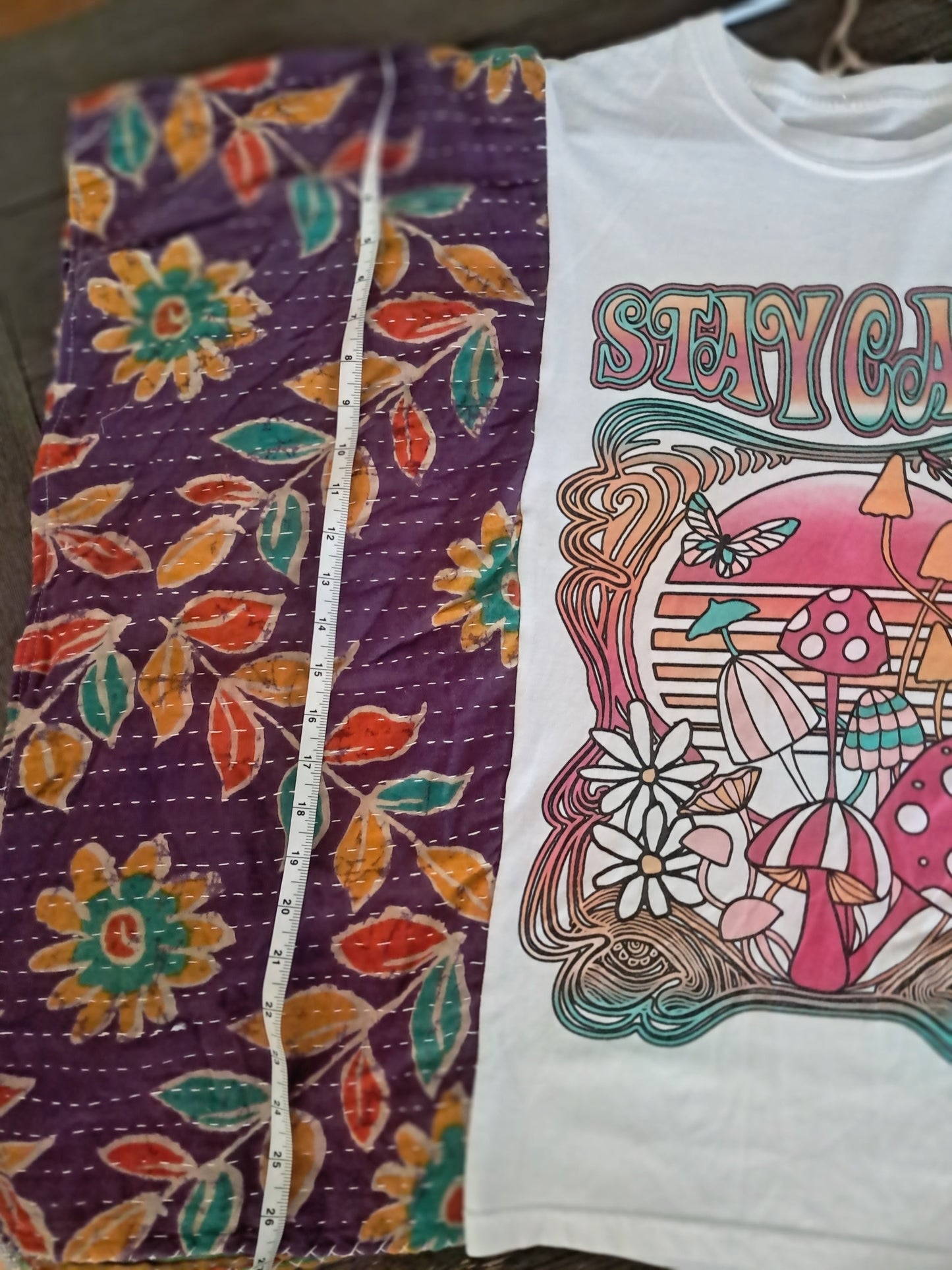 Upcycled Kantha Poncho Tee
