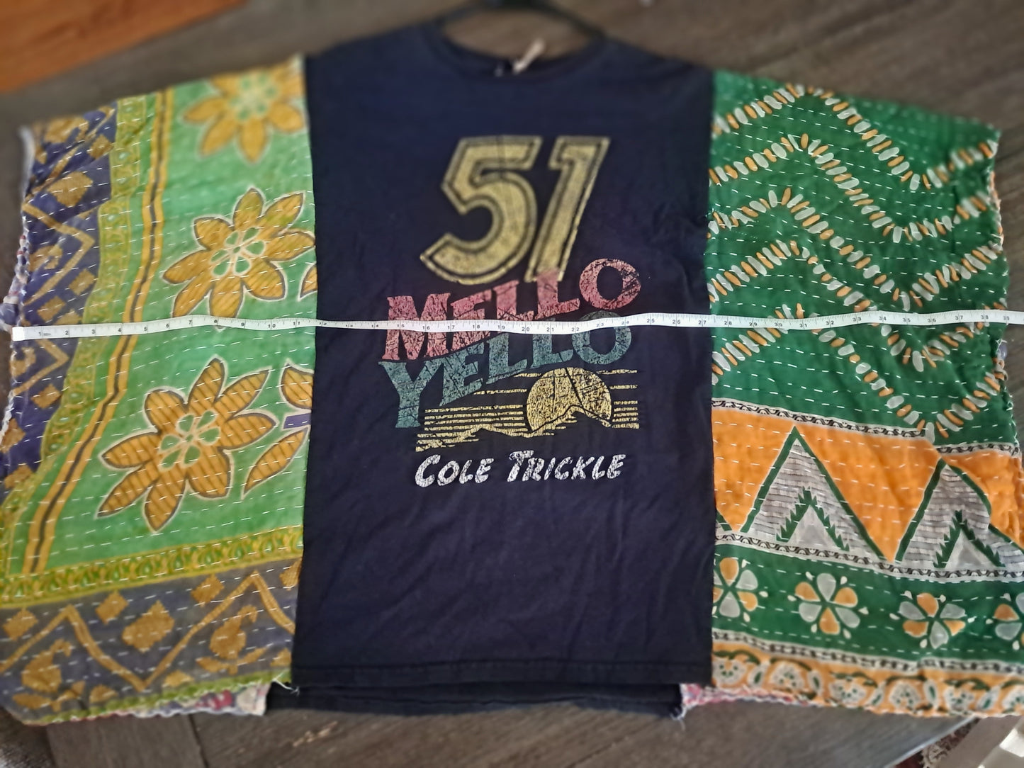 Upcycled Kantha Poncho Tee