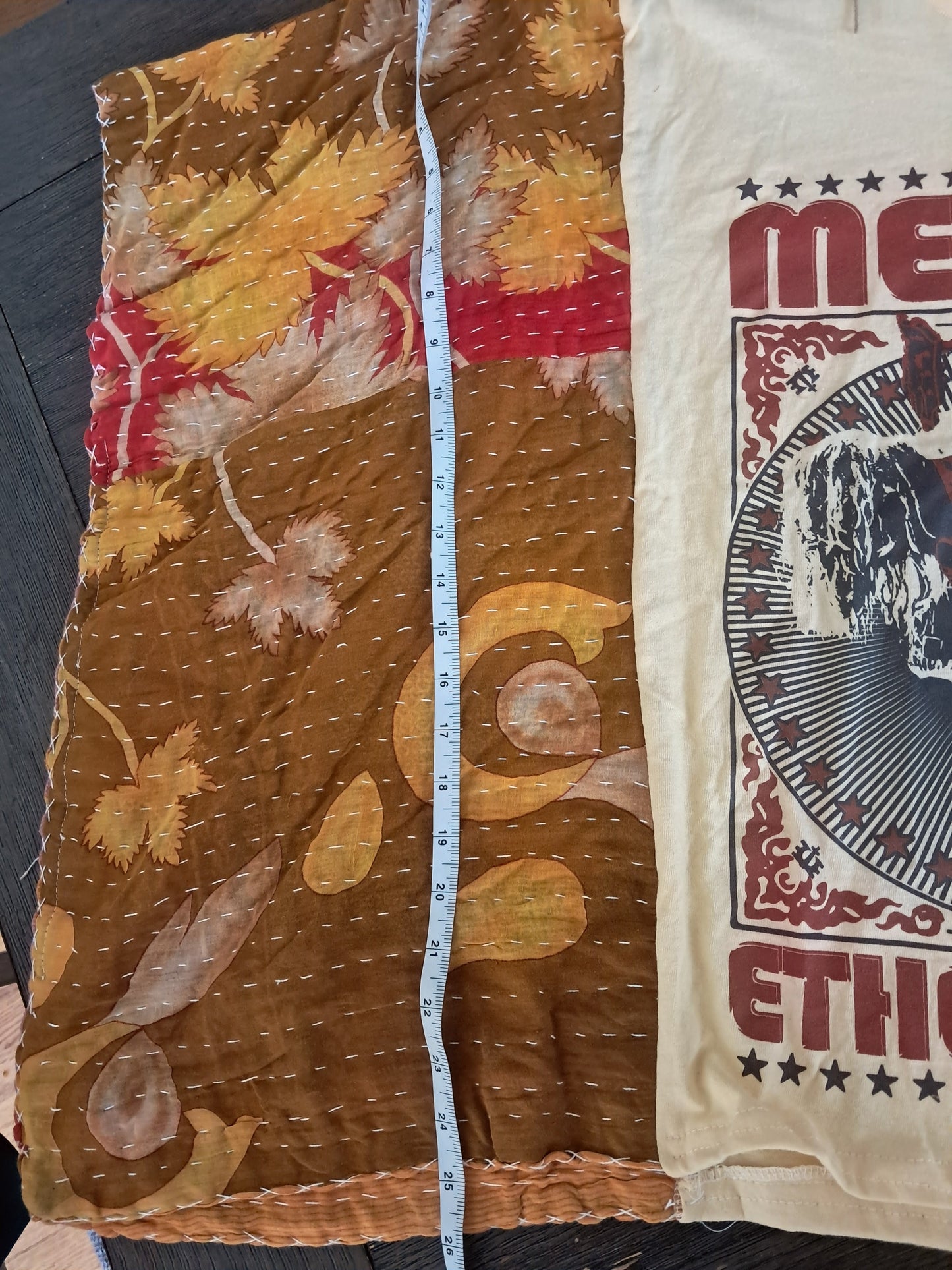 Upcycled Kantha Poncho Tee