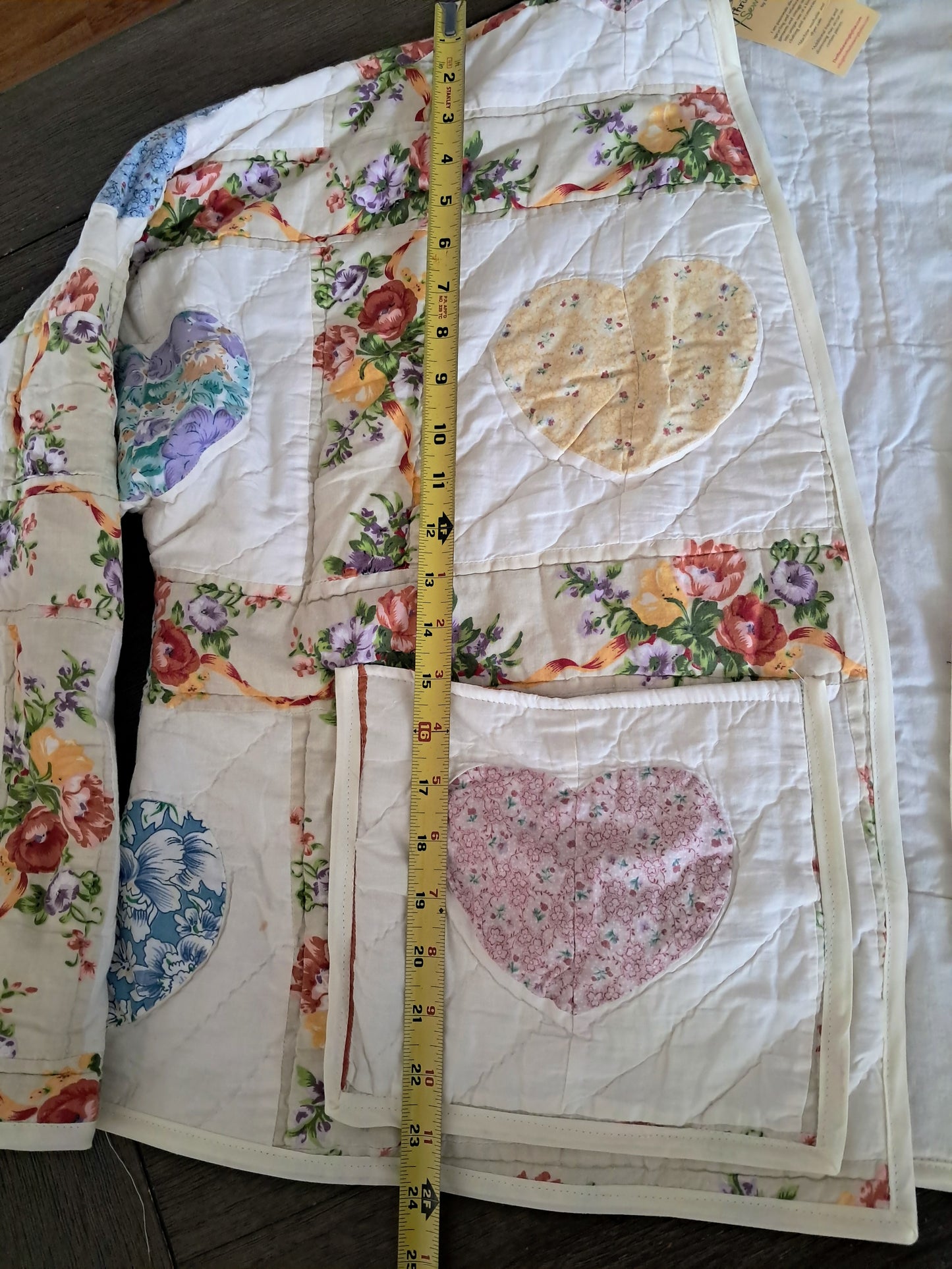 Upcycled Vintage Quilt Coat - Sweetheart Garden Floral